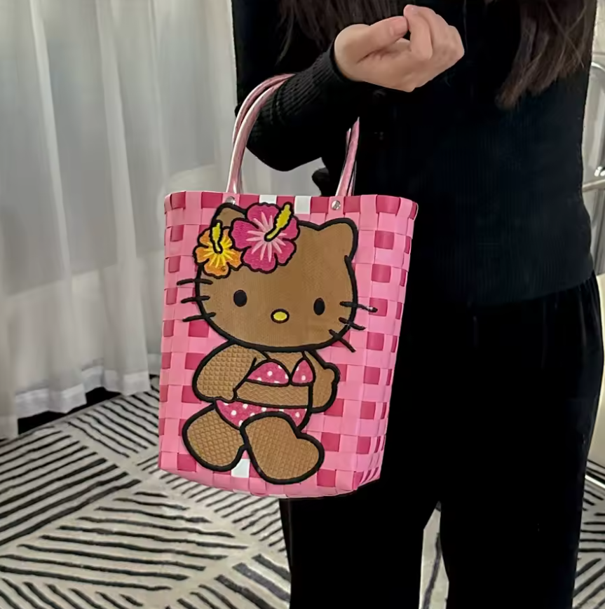 Hello Kitty Hawaiian Bucket Bag | Stylish Sanrio Summer pink