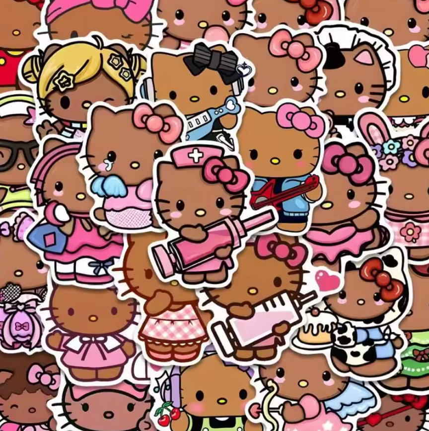 Hello Kitty Hawaii Style Stickers