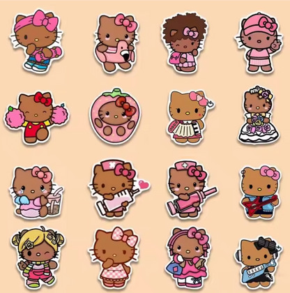 Hello Kitty Hawaii Style Stickers