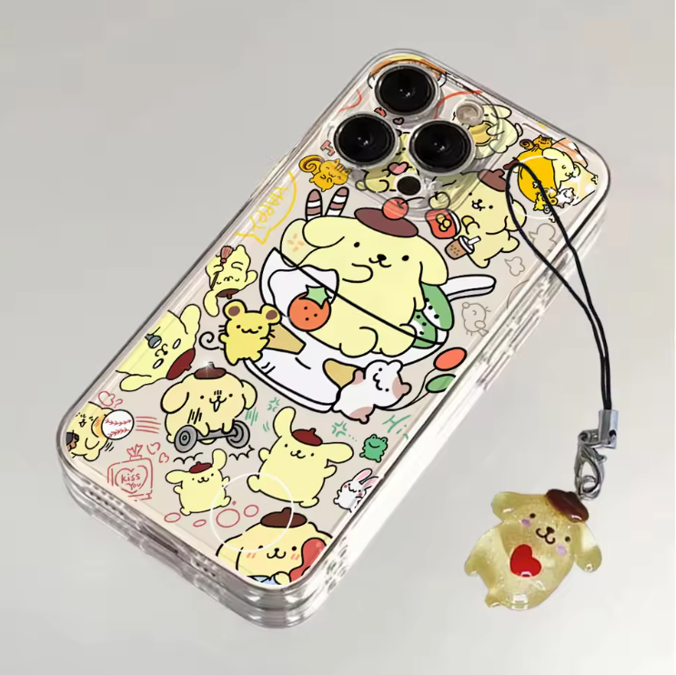 Pompompurin iPhone case w pendant