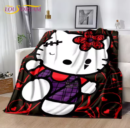 Summer Hello kitty Flannel Blanket