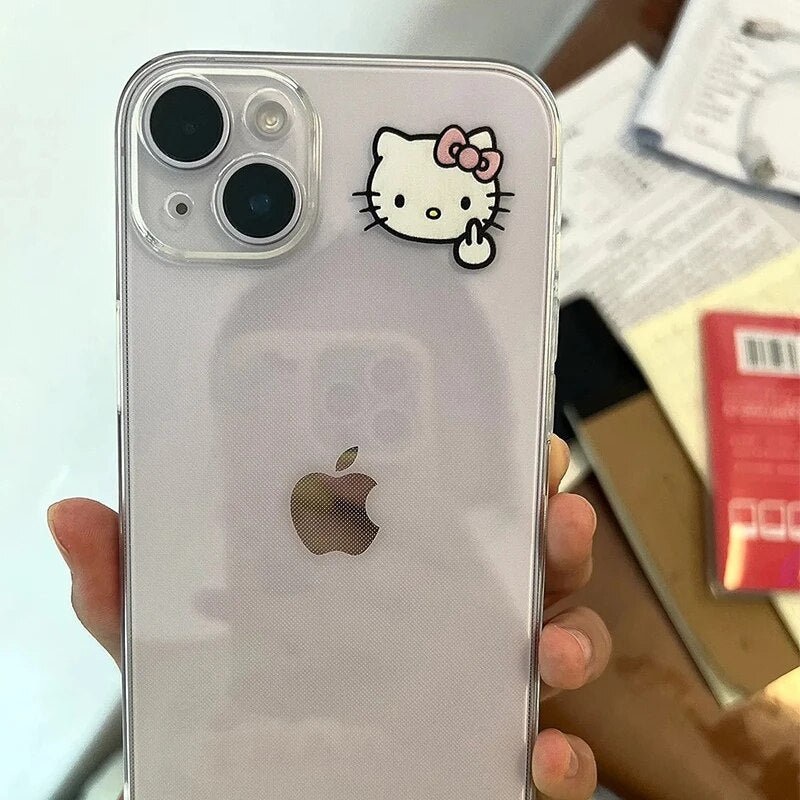 Hello Kitty Clear iPhone 14 Case | Silicone Cover | Stylish Protection