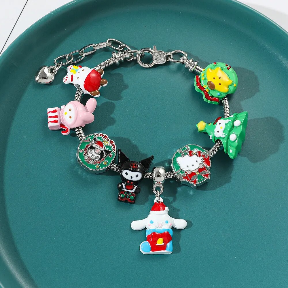 Sanrios Christmas Charm Beads Bracelet