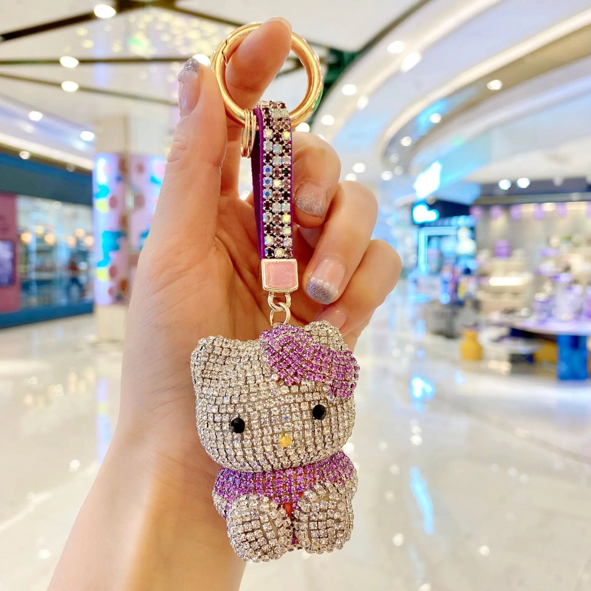 Hello Kitty Bling Rhinestones Keychain