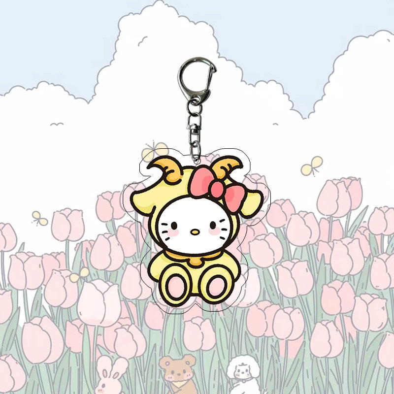 Zodiac Hello Kitty Keychain