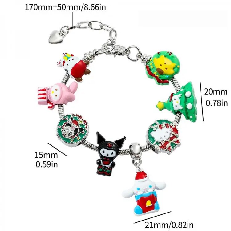 Sanrios Christmas Charm Beads Bracelet