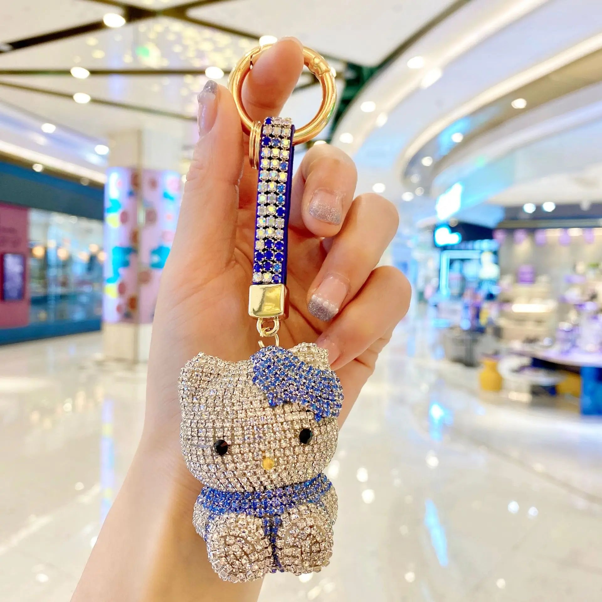 Hello Kitty Bling Rhinestones Keychain