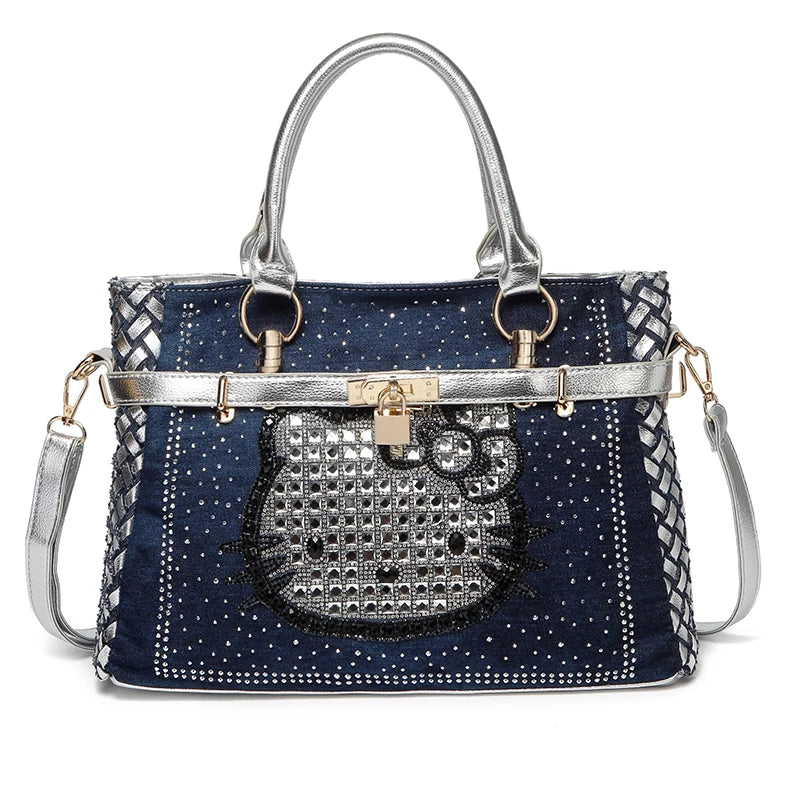 Hello Kitty Denim Diamond Chain Bag