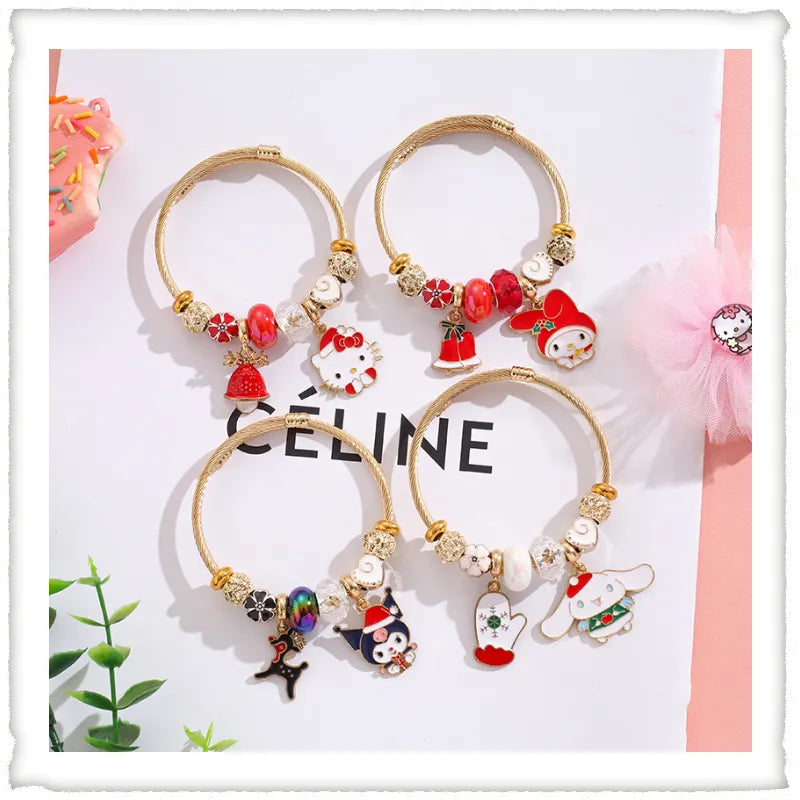 Sanrio Christmas Beaded Bracelet