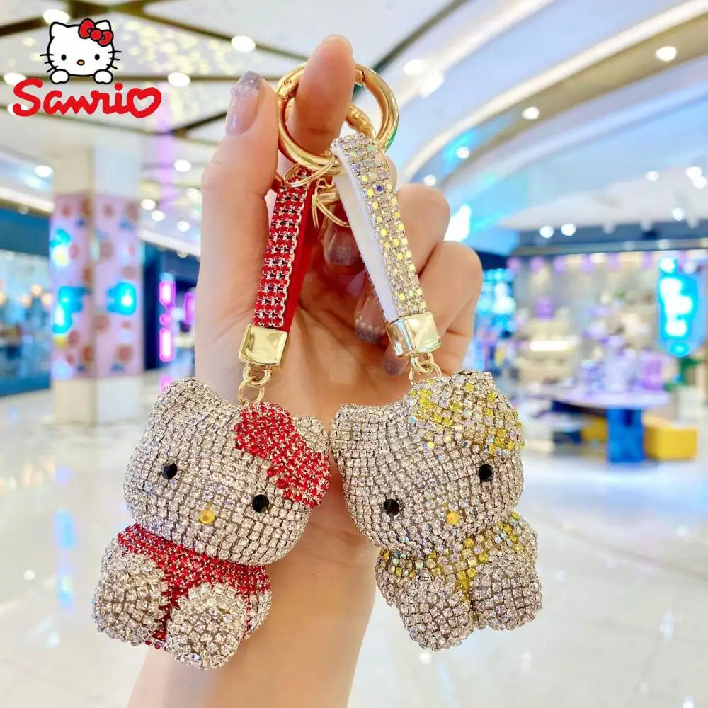 Hello Kitty Bling Rhinestones Keychain