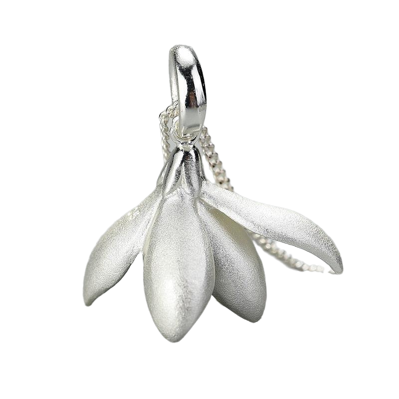 Elegant Magnolia Flower Pendant without Necklace