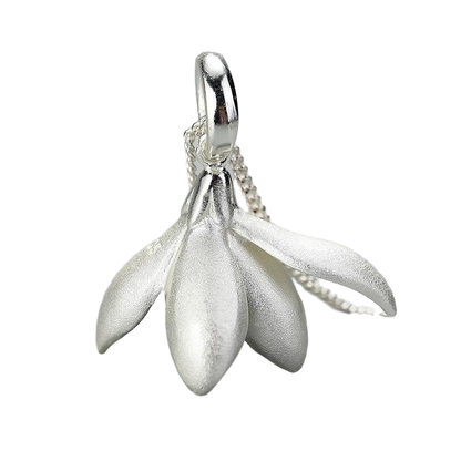 Elegant Magnolia Flower Pendant without Necklace