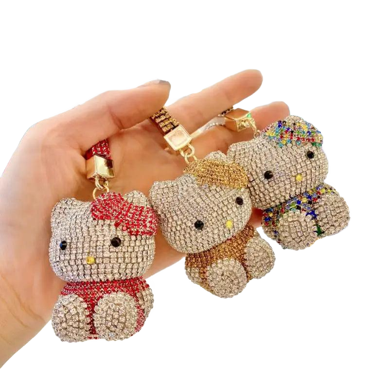 Hello Kitty Bling Rhinestones Keychain