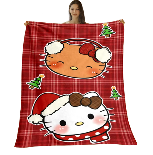 Kitty Christmas Blanket