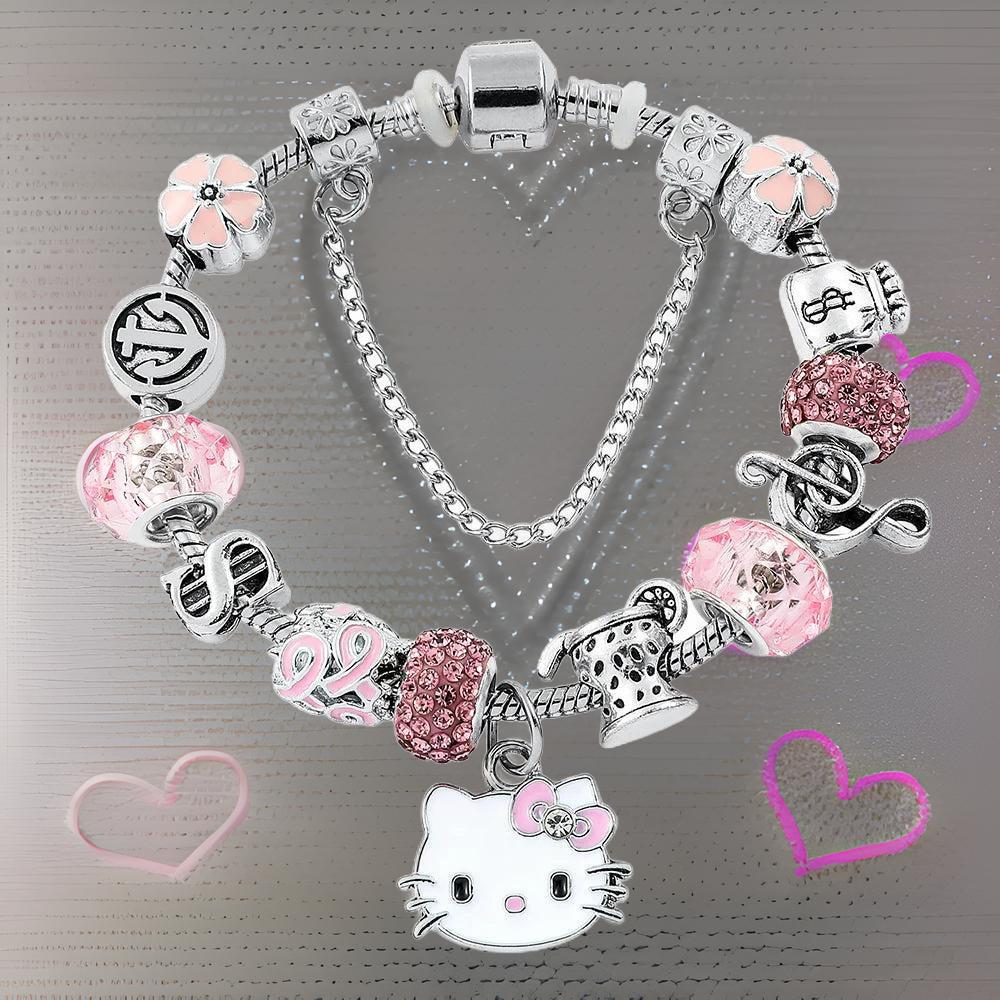 Cute Hello Kitty Charms Bracelet