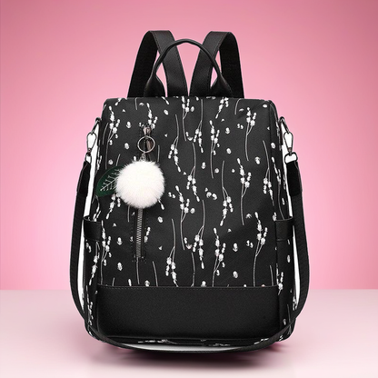 flower backpacks black