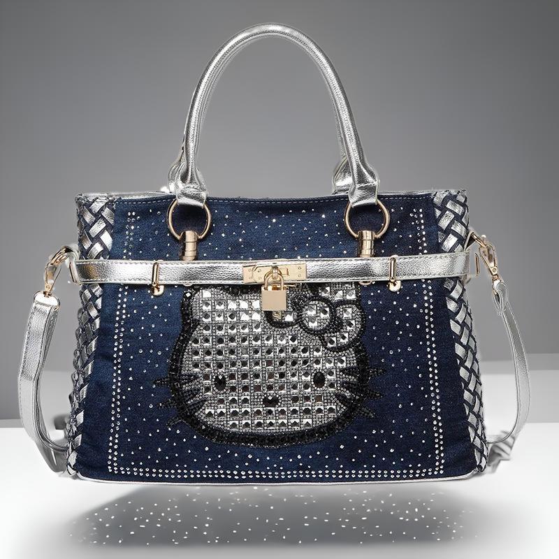 Hello Kitty Denim Diamond Chain Bag