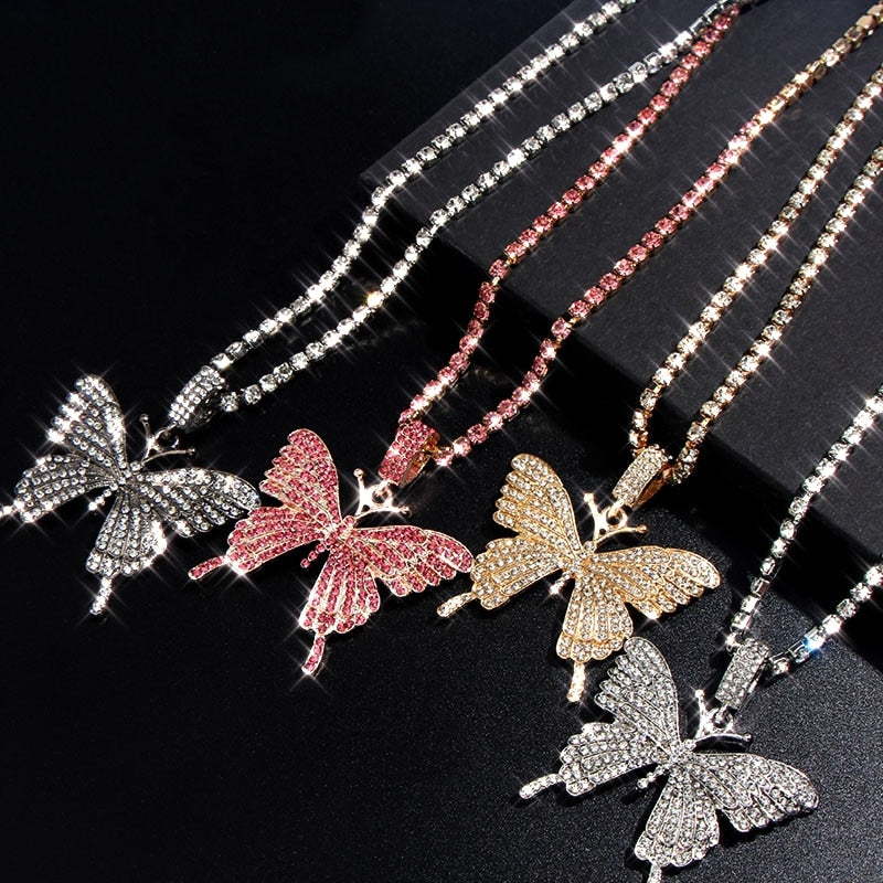 Butterfly Chain Choker Necklace