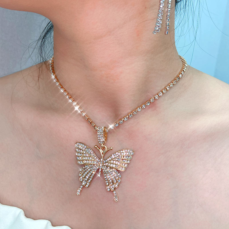 Butterfly Chain Choker Necklace