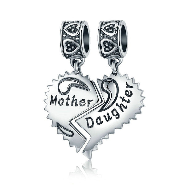 Silver Mother and Daughter Love pendant