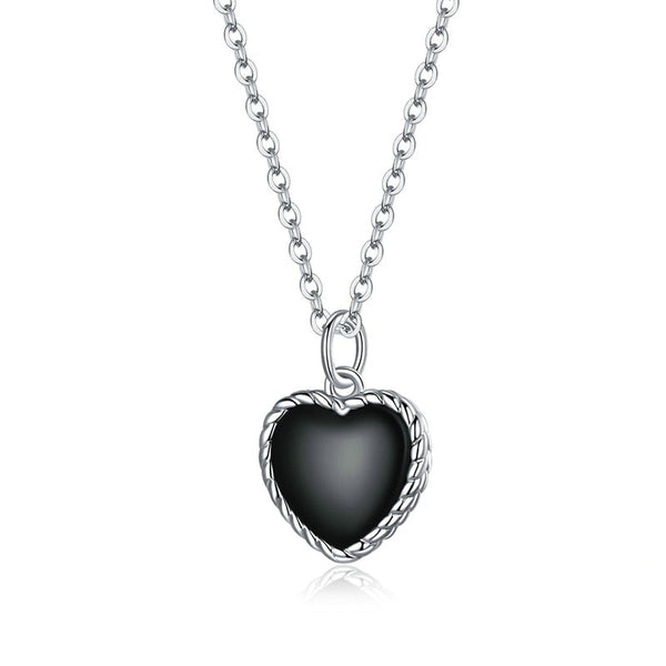 Black Heart Love Necklace