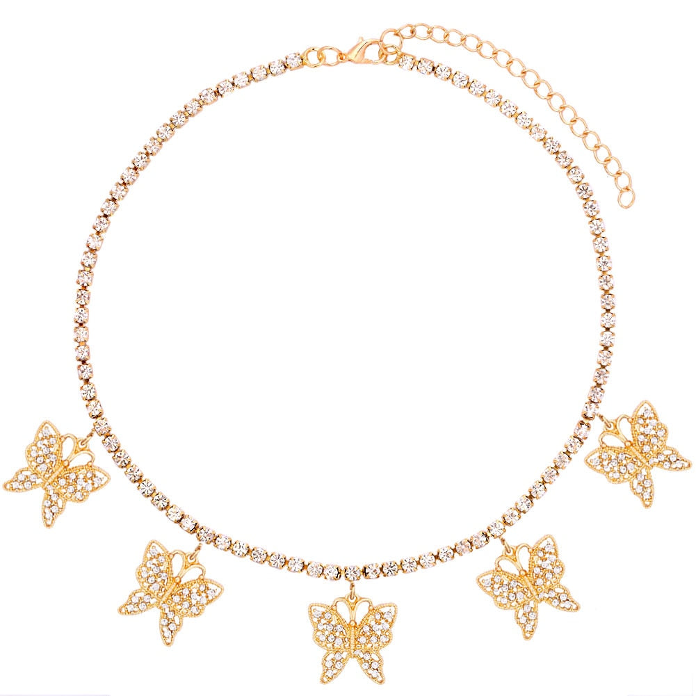 Butterfly Chain Choker Necklace