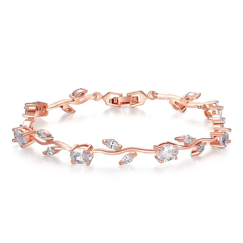 Rose Gold  Leaf Bracelet