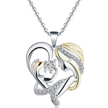 Mother's Day Heart Necklace silver & gold