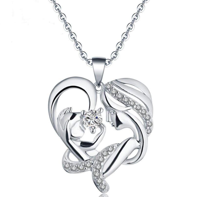 Mother's Day Heart Necklace silver