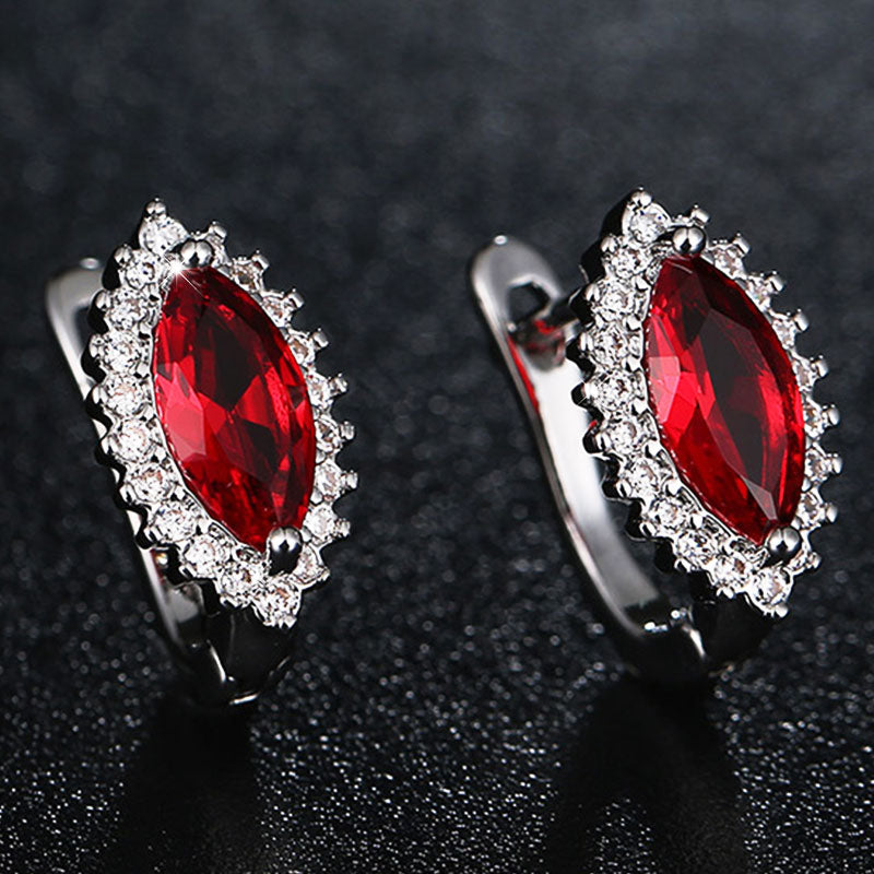 Angel Tear Drop Nap Earrings red