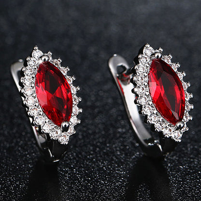 Angel Tear Drop Nap Earrings red