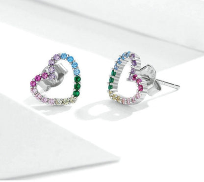 Rainbow Jewelry Heart Set