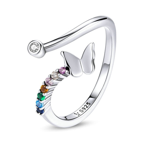Rainbow Butterfly Ring