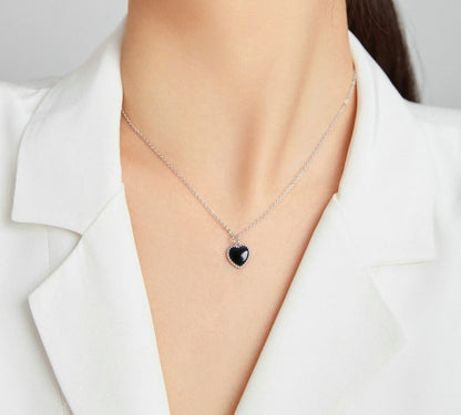 Black Heart Love Necklace