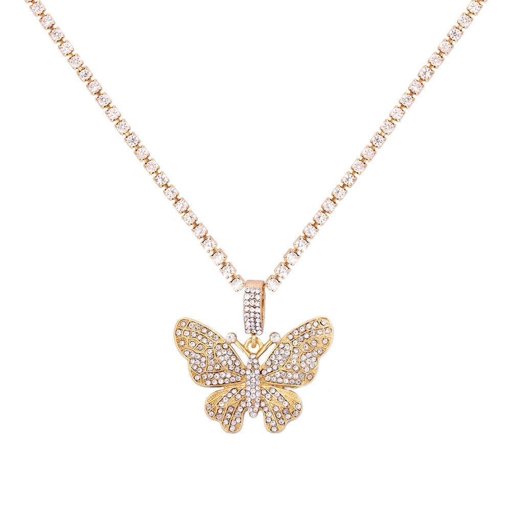 Butterfly Chain Choker Necklace