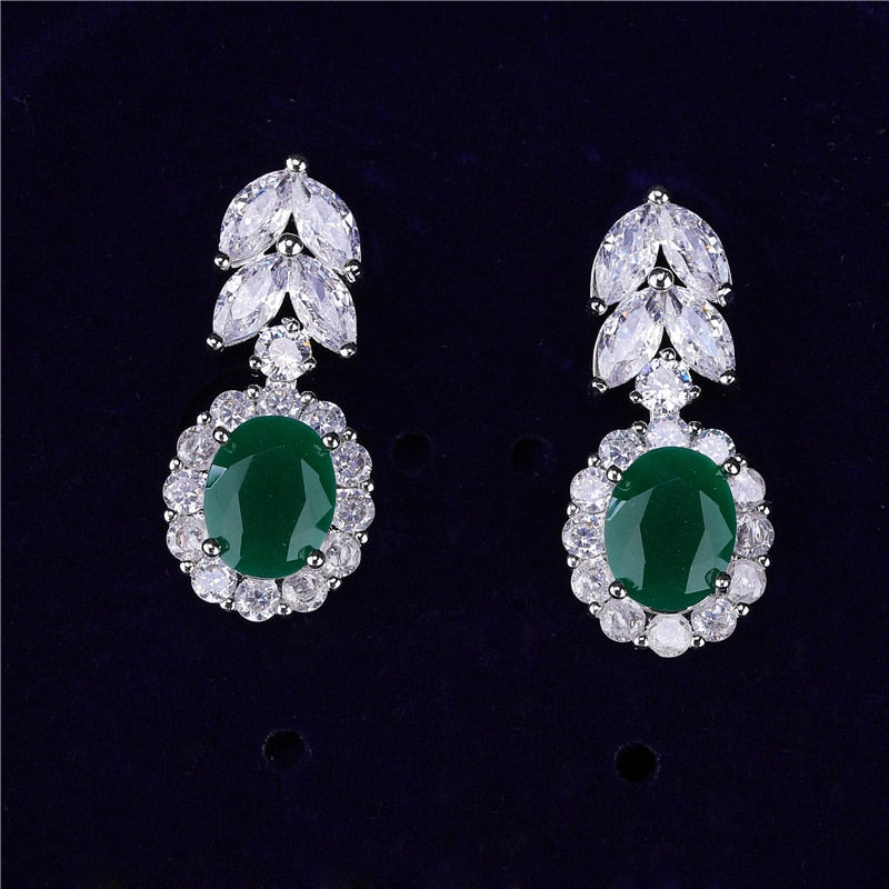 Green Jewelry Set For Wedding.