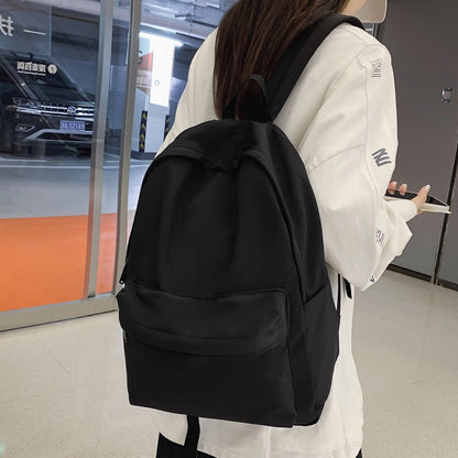 Solid Color Women Backpack.