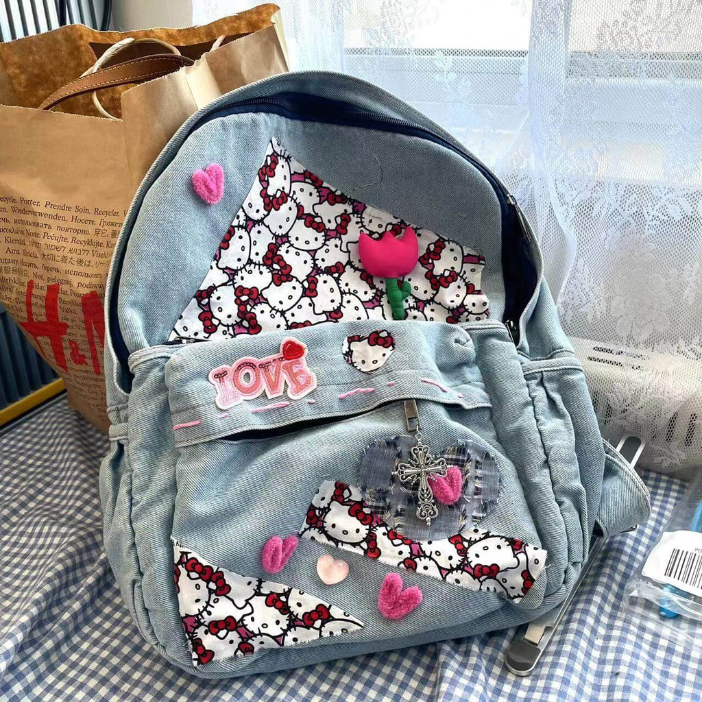 Denim Hello Kitty Bag – Trendy and Adorable Design