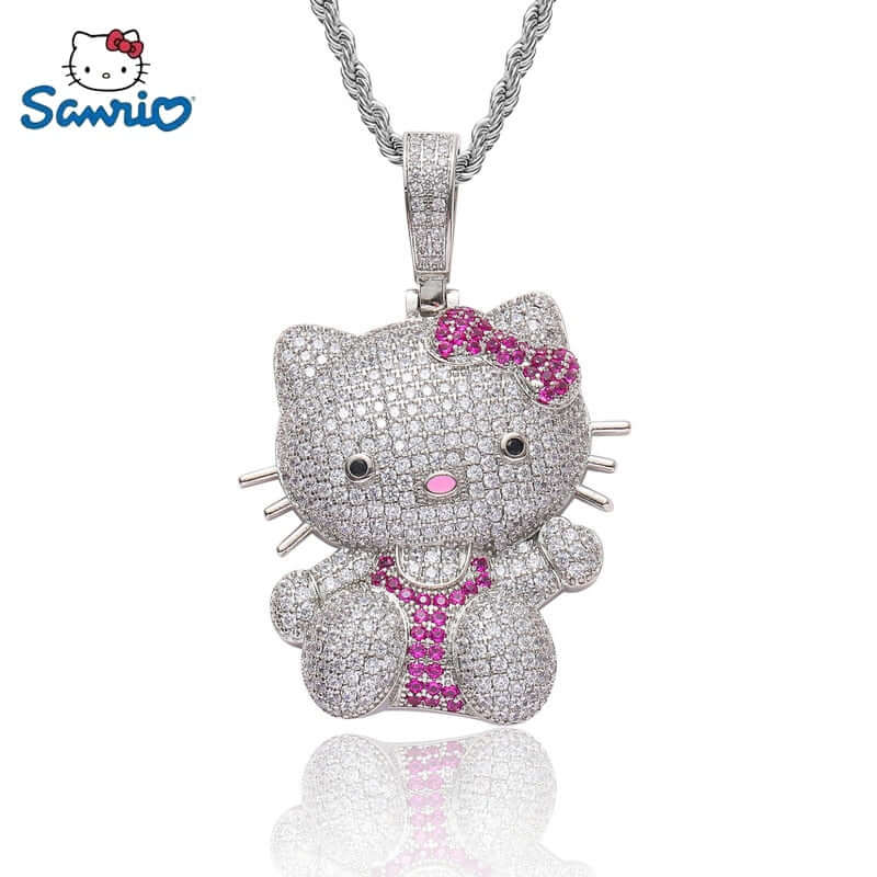 Hello Kitty Necklace | Shiny Hello Kitty Pendant 