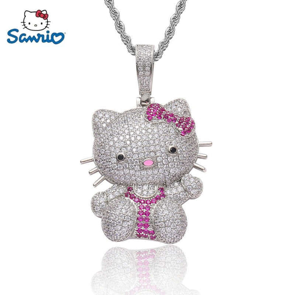 Bling Hello Kitty Y2k Hip Hop Necklace