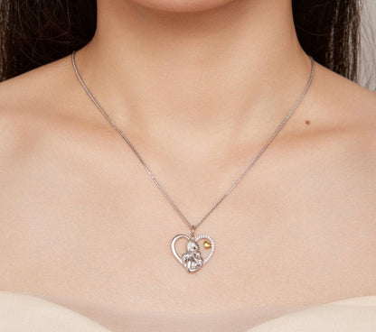 Mother and Child Heart Necklace