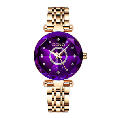 Ladies Luxury Quartz Watch purple