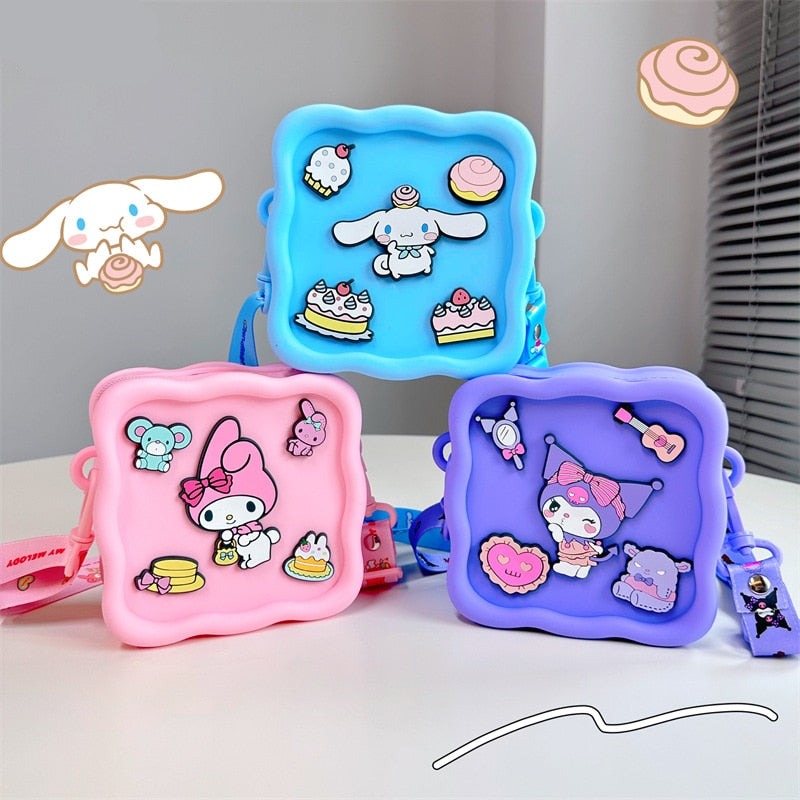 Kuromi Crossbody Bag | My Melody and Cinnamoroll