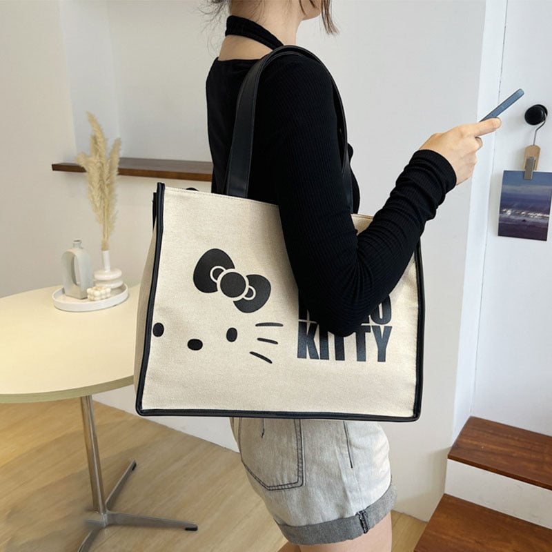 Hello Kitty Tote Bag Black – Stylish & Versatile in 3 Sizes