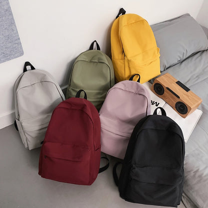 Solid Color Women Backpack.