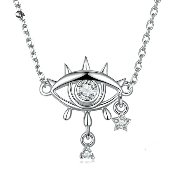 Silver Devil Eyes Necklace