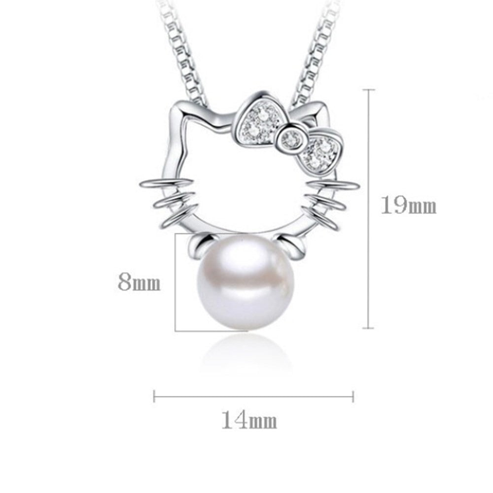 Hello Kitty Necklace Silver