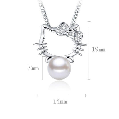 Hello Kitty Necklace Silver