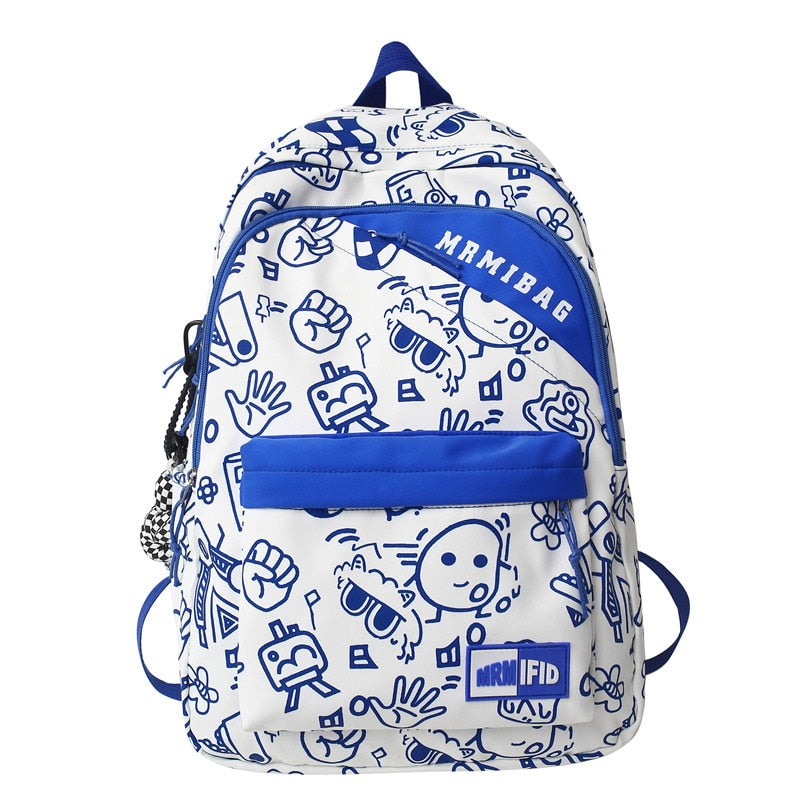 Graffiti Design Backpack blue