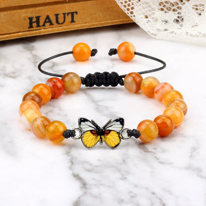 Yellow Butterfly Bracelet Orange